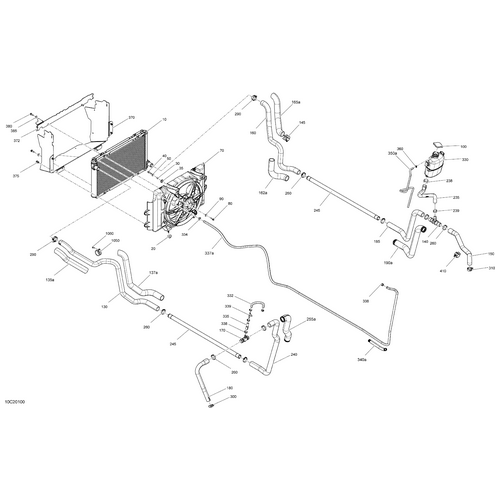 Radiator Hose In by Can-Am