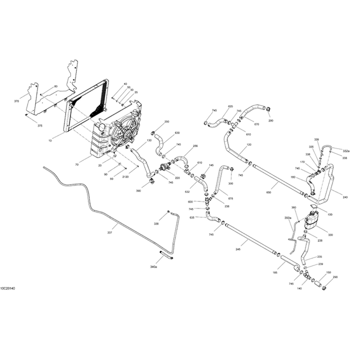 Radiator Hose In by Can-Am