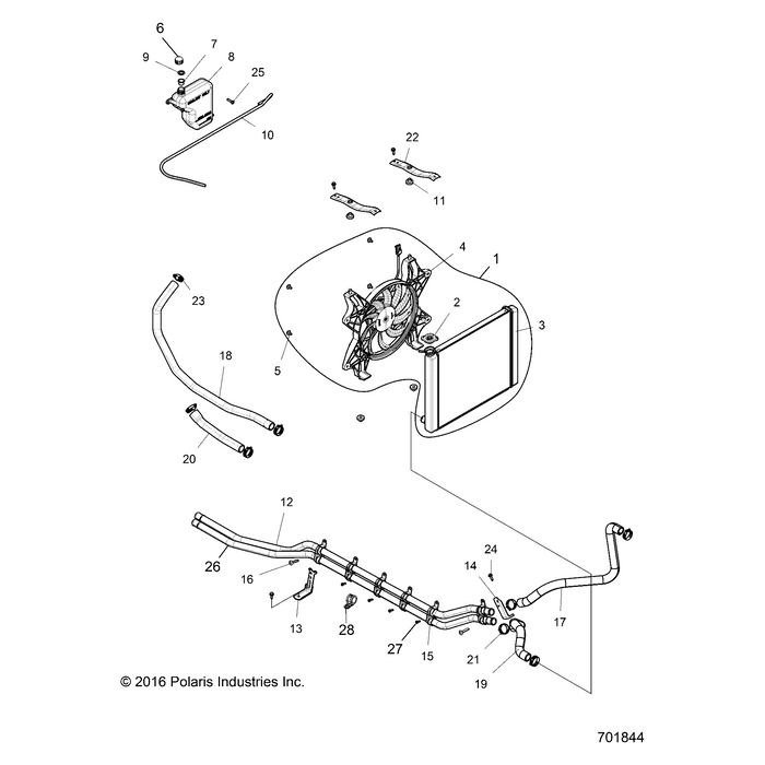 Radiator Hose, Upper by Polaris