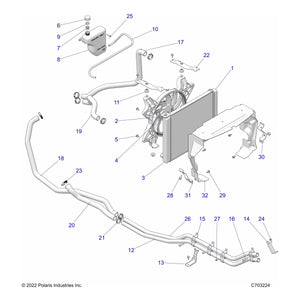 Radiator Shroud, Gloss Black by Polaris 5455487-070 OEM Hardware P5455487-070 Off Road Express