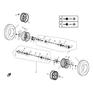 Rear Alum Rim (See Rim Chart) by CF Moto 9010-110100-A000 OEM Hardware 9010-110100-A000 Northstar Polaris