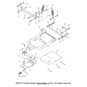 Rear Arm Comp by Yamaha JN6-F2110-02-00 OEM Hardware JN6-F2110-02-00 No Longer Available