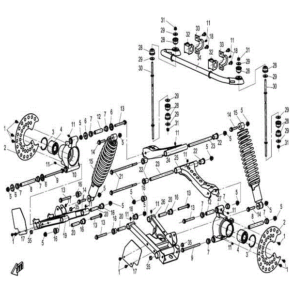 Rear Arm (Lh & Lower) by CF Moto