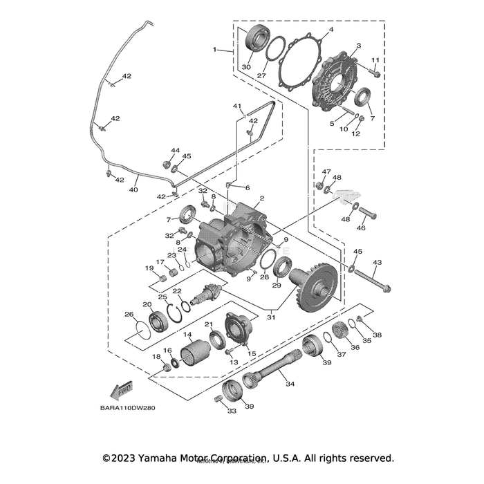 Rear Axle Gear Case Assembly by Yamaha