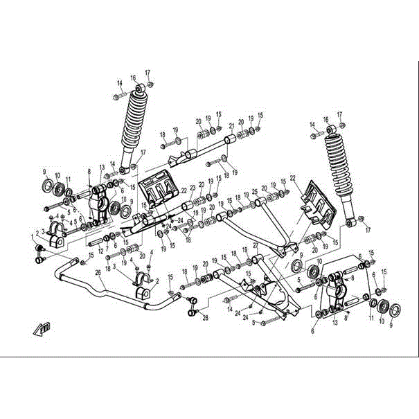 Rear Axle Shaft Support by CF Moto