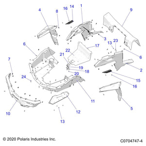 Rear Box Assembly, Black by Polaris 2637552 OEM Hardware P2637552 Off Road Express