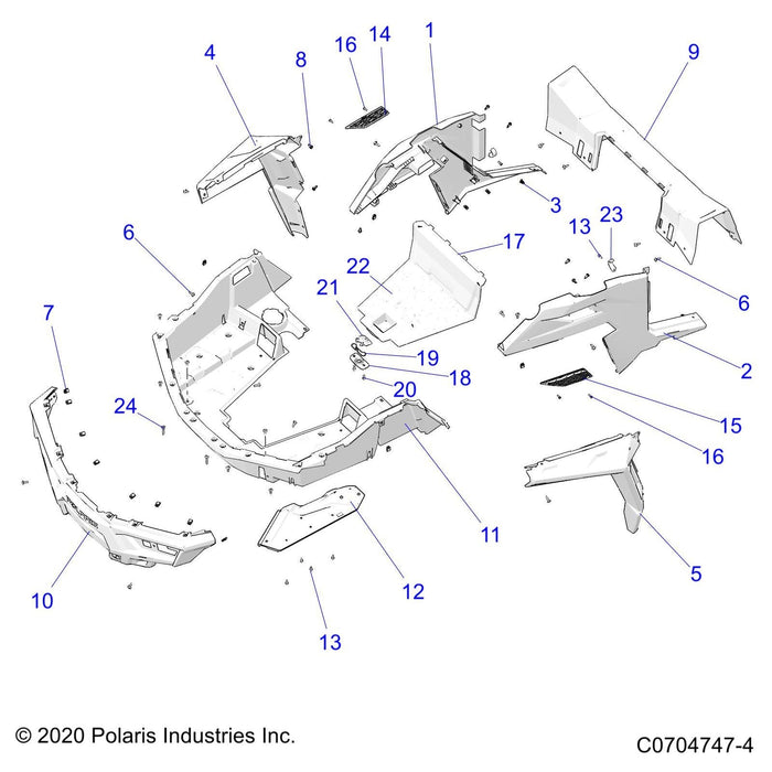 Rear Box Assembly, Black by Polaris