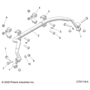 Rear Bushing Bar, 28.5 Mm by Polaris 5450606 OEM Hardware P5450606 Off Road Express