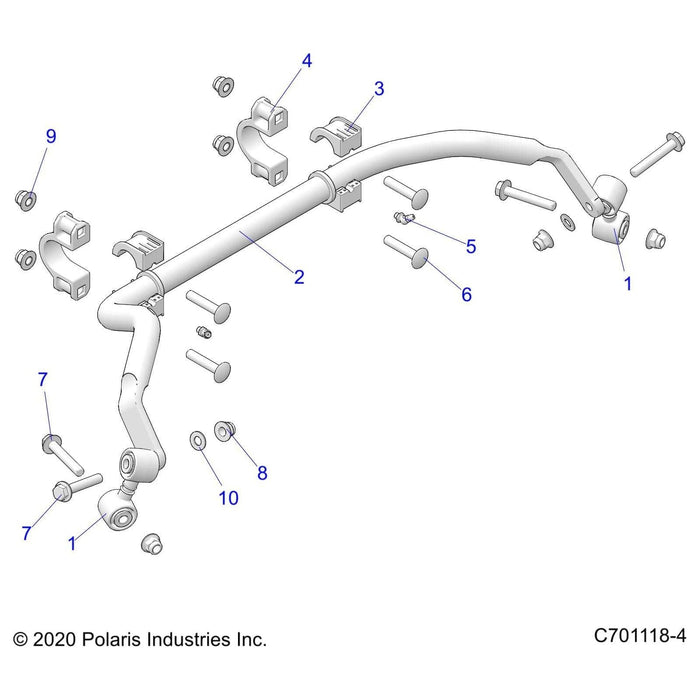 Rear Bushing Bar, 28.5 Mm by Polaris