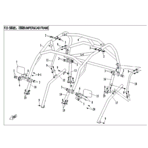 Rear Cab Frame. (Truck Freight) (Plastic Powder) by CF Moto 7000-230500-4BB00 OEM Hardware 7000-230500-4BB00 Northstar Polaris