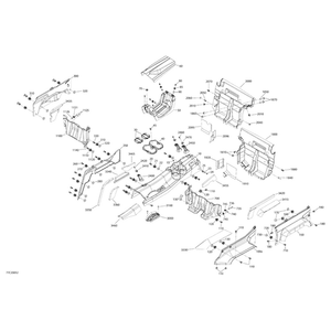 Rear Central Console by Can-Am 707900075 OEM Hardware 707900075 Off Road Express Peach St