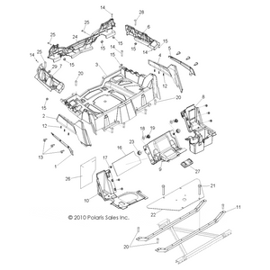 Rear Close-Off Panel, Gloss Bla by Polaris 5438335-070 OEM Hardware P5438335-070 Off Road Express