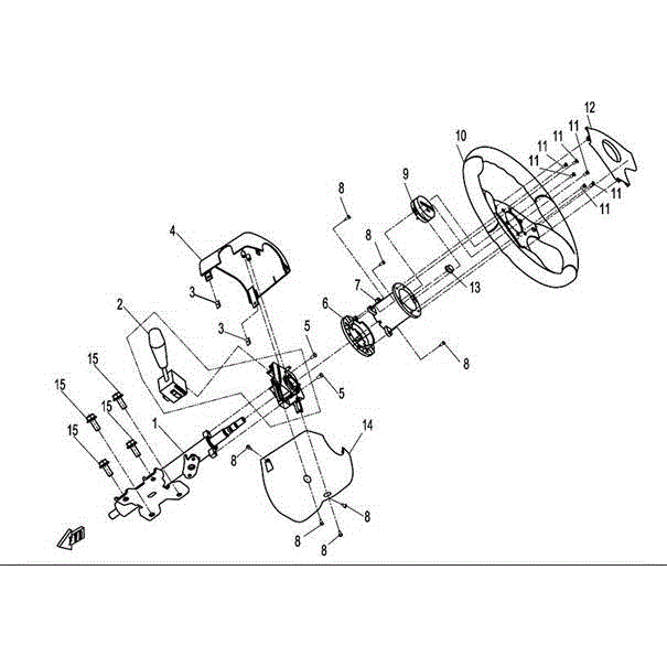 Rear Cover Steering Stem by CF Moto