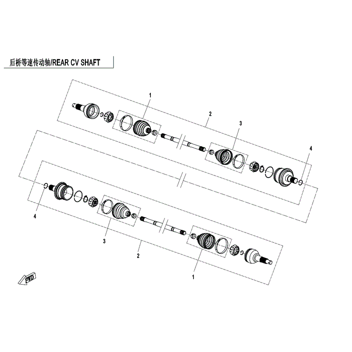 Rear Cv Drive Shaft by CF Moto