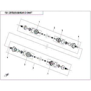 Rear Cv Drive Shaft by CF Moto 5BWV-280300-5000 OEM Hardware 5BWV-280300-5000 Northstar Polaris