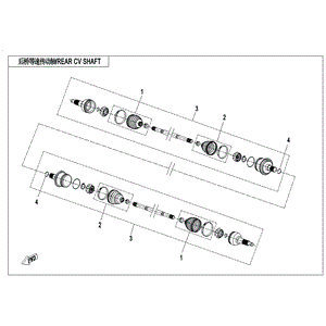 Rear Cv Shaft by CF Moto 5BY2-280300 OEM Hardware 5BY2-280300 Northstar Polaris