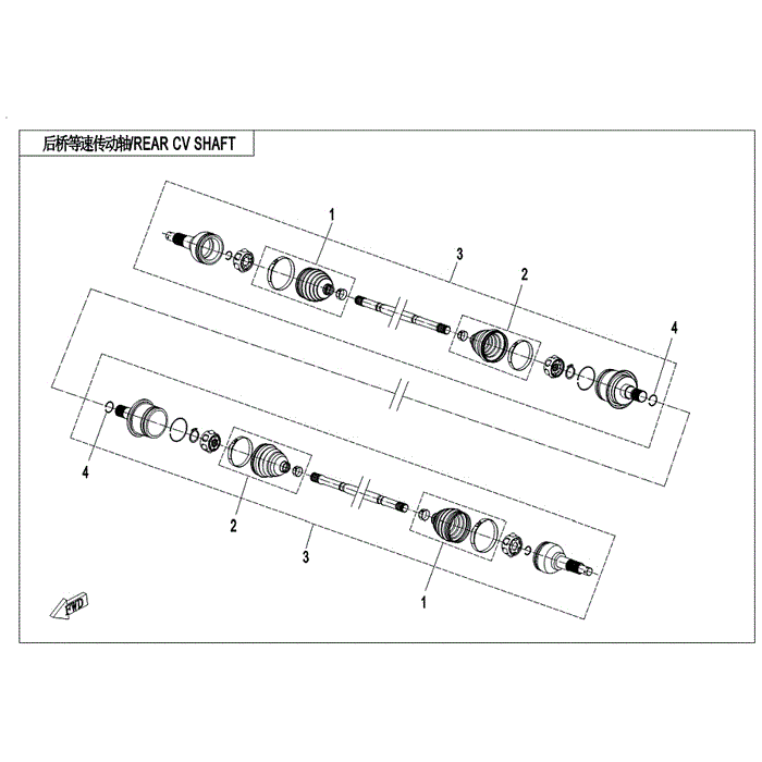 Rear Cv Shaft by CF Moto