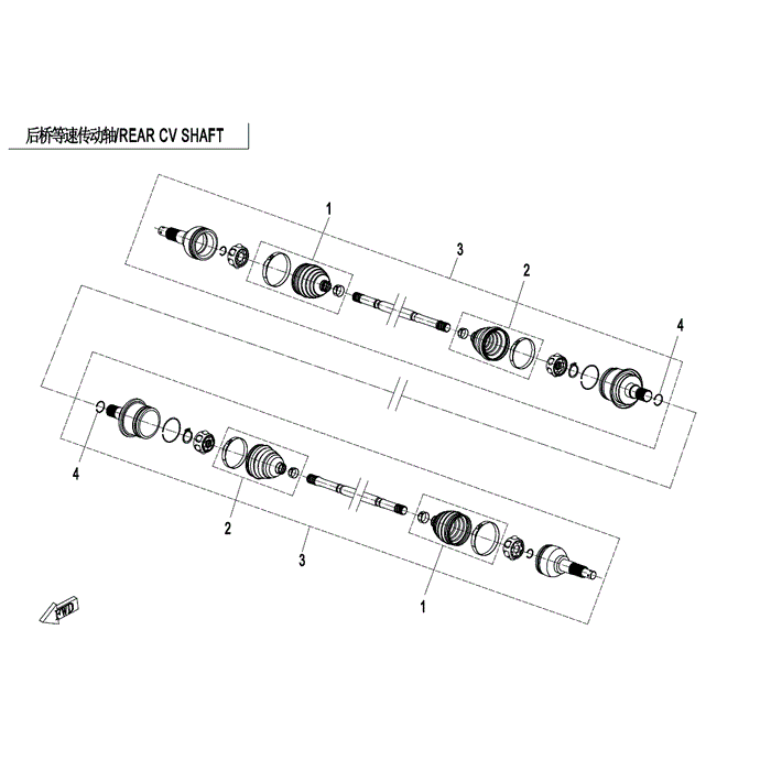 Rear Cv Shaft by CF Moto