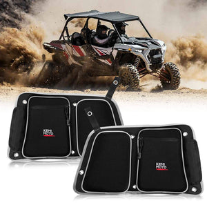 Rear Door Bags with Knee Pad for Polaris RZR 2014-2019 by Kemimoto B0113-00207BK Door Bag B0113-00207BK Kemimoto