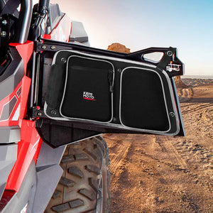 Rear Door Bags with Knee Pad for Polaris RZR 2014-2019 by Kemimoto B0113-00207BK Door Bag B0113-00207BK Kemimoto