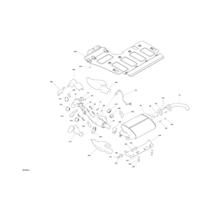 Rear Exhaust Pipe by Can-Am 707603344 OEM Hardware 707603344 Off Road Express Peach St