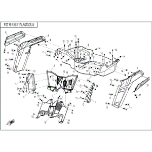 Rear Fender Flare (Lh) (Metallic Grey) by CF Moto 9060-040003-0H20 OEM Hardware 9060-040003-0H20 Northstar Polaris