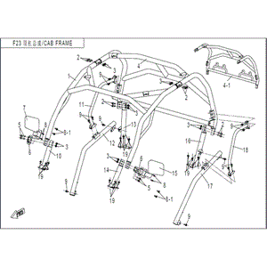 Rear Frame Cab (Truck Freight) (5 Point Harness Optional) by CF Moto 7000-230500-5BB00 OEM Hardware 7000-230500-5BB00 Northstar Polaris