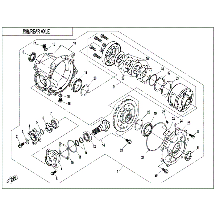 Rear Gear Case Assy by CF Moto