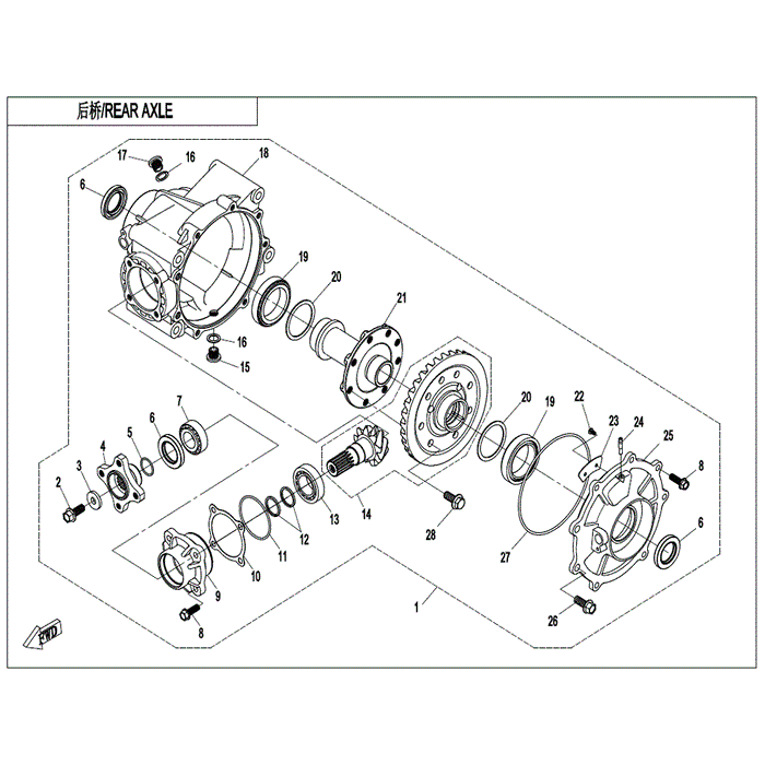 Rear Gear Case Assy by CF Moto