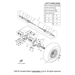 Rear Knuckle Assembly by Yamaha 1XD-F530F-00-00 OEM Hardware 1XD-F530F-00-00 Off Road Express