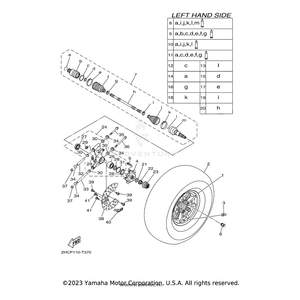 Rear Knuckle Assembly by Yamaha 2HC-F530F-02-00 OEM Hardware 2HC-F530F-02-00 Off Road Express