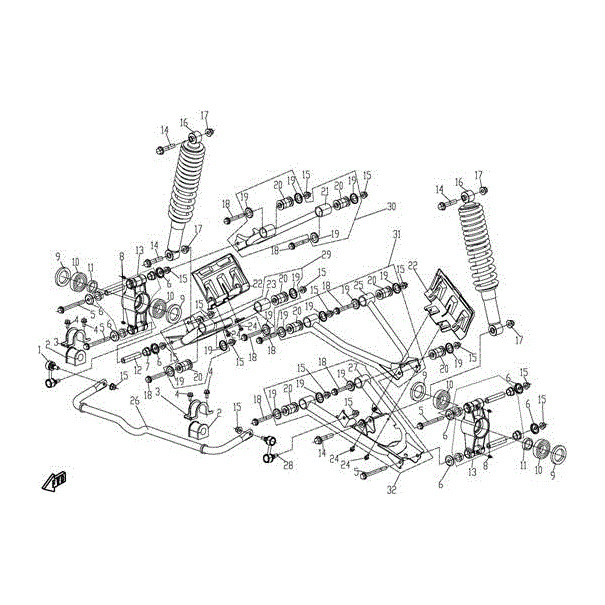 Rear Left Arm (Lower) Assy by CF Moto