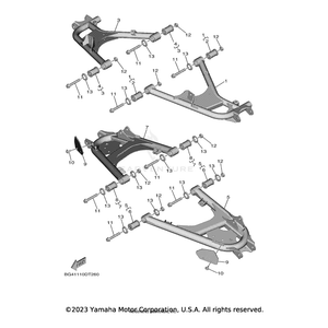 Rear Lower Arm Comp., 1 by Yamaha BG4-F2106-01-00 OEM Hardware BG4-F2106-01-00 Off Road Express