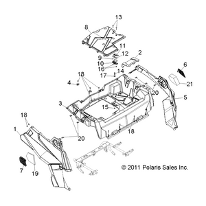 Rear Main Box Assembly, Gloss B by Polaris 2634612-070 OEM Hardware P2634612-070 Off Road Express