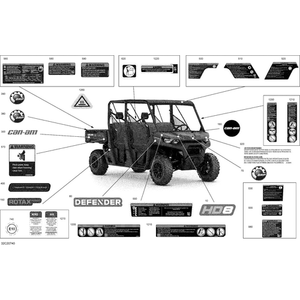 Rear Passenger Warning Decal by Can-Am 704908557 OEM Hardware 704908557 Off Road Express Peach St