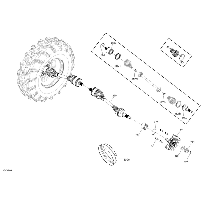 Rear - Premium CV Axle by Can-Am