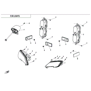 Rear Reflector by CF Moto 5190-160230-00002 OEM Hardware 5190-160230-00002 Northstar Polaris