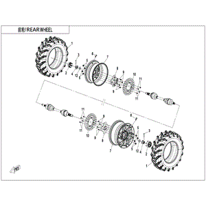 Rear Rim by CF Moto 5BWV-110100-5100 OEM Hardware 5BWV-110100-5100 Northstar Polaris