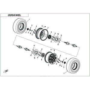 Rear Rim by CF Moto 5BY0-110100 OEM Hardware 5BY0-110100 Northstar Polaris