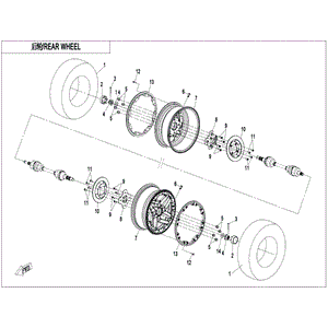 Rear Rim by CF Moto 5BYV-110102-A000 OEM Hardware 5BYV-110102-A000 Northstar Polaris