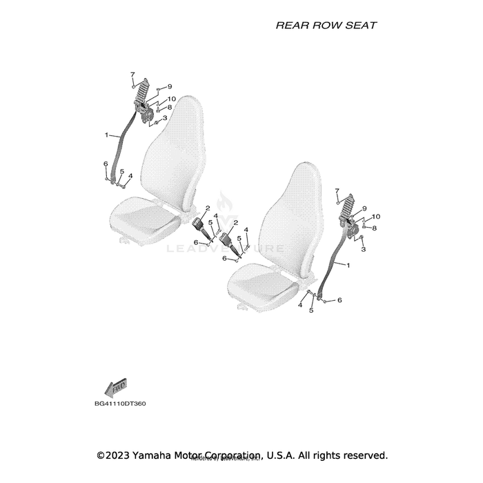 Rear Seat Belt Assembly 1 by Yamaha