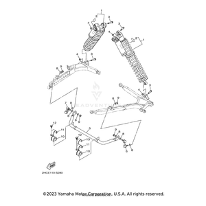 Rear Shock Absorber Assembly,1 by Yamaha 2HC-F220T-00-00 OEM Hardware 2HC-F220T-00-00 Off Road Express Drop Ship