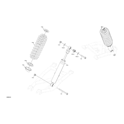 Rear Shock Absorber Assy by Can-Am