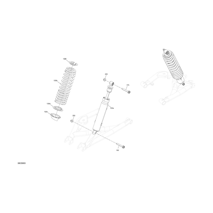 Rear Shock Absorber by Can-Am