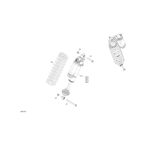 Rear Shock Absorber by Can-Am 706004255 OEM Hardware 706004255 Off Road Express Drop Ship