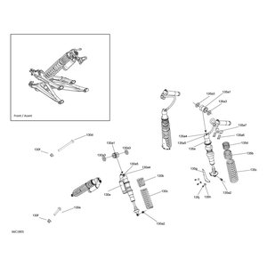 Rear Shock by Can-Am 706002234 OEM Hardware 706002234 Off Road Express Drop Ship