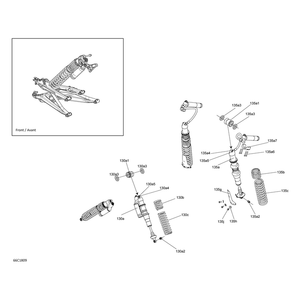 Rear Shock by Can-Am 706002671 OEM Hardware 706002671 Off Road Express Drop Ship