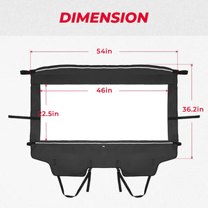 Rear Soft Rear Windshield for Kawasaki TERYX 4 800 by Kemimoto FTVWS016 Rear Windshield FTVWS016 Kemimoto