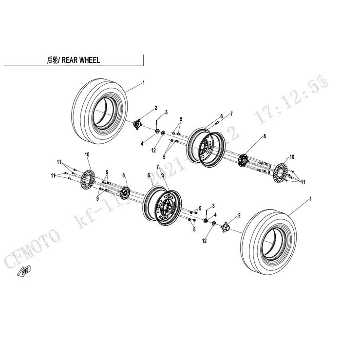 Rear Tire 26 In by CF Moto