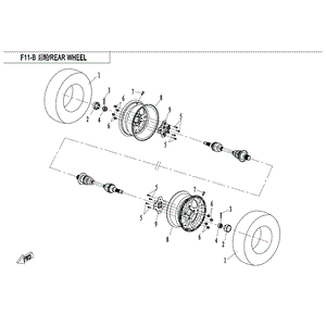 Rear Tire 26X11-14 by CF Moto 30703-1410 OEM Hardware 30703-1410 Northstar Polaris